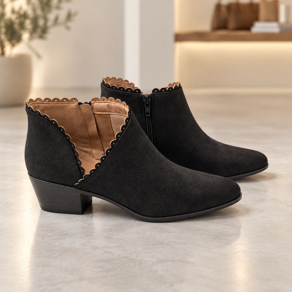 NWOB Journee Collection Women's Tessa Faux Leather Ankle Booties Heels Size 8.5